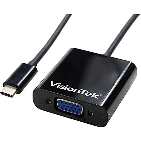 VisionTek USB-C to VGA Active Adapter(M/F) - USB Type C to VGA Adapter - USB-C to VGA Adapter Male to Female 5 Inch 1080p (1920x1080) 60 Hz Thunderbolt 3 TB3 Compatible for Mac Windows Chromebook