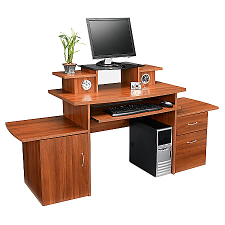 Ameriwood™ Aviator Desk With Integrated USB Hub, 38 1/16"H x 74 9/16"W x 24 9/16"D, Expert Plum