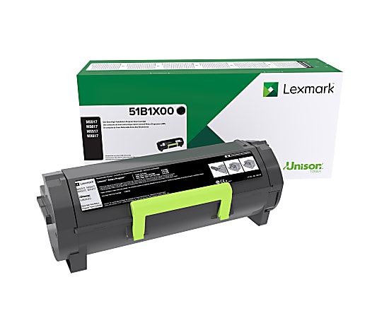 Lexmark™ 51B1X00 Black Extra-High Yield Return Program Toner Cartridge