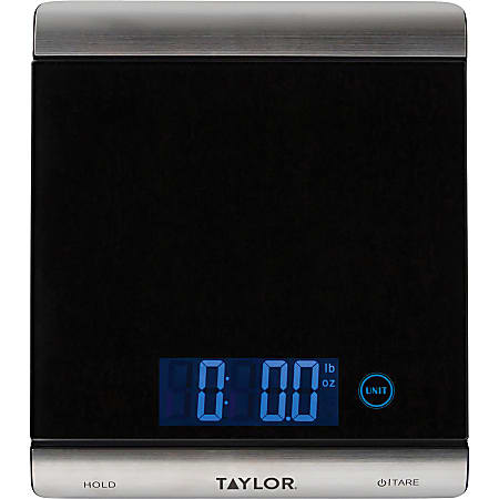 Taylor 3851 High Capacity Digital Kitchen Scale 33 lb Black