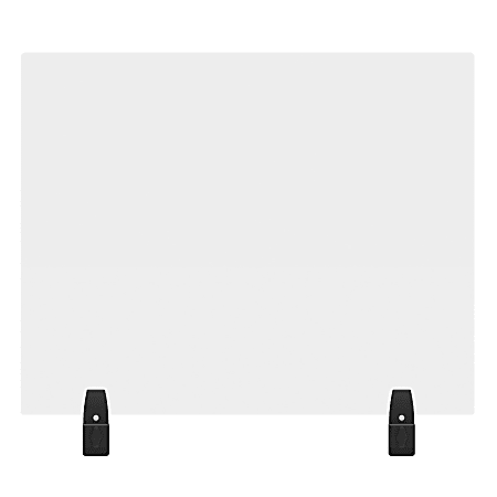 LUX DIVWT Reclaim Acrylic Clamp-On Sneeze Guard Cubicle Wall Extender, 30" x 24", Clear