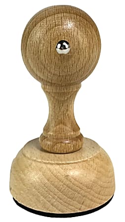 Custom Designer/Monogram Premium European Style Wood Handle Stamp 50RD, Round, 1-7/8" Diameter