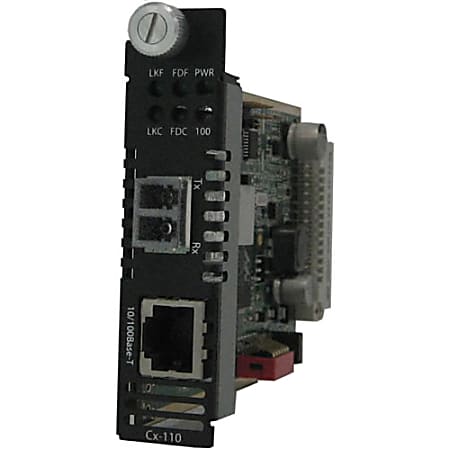 Perle C-110-S2LC120 Fast Ethernet Media Converter - 1 x Network (RJ-45) - 1 x LC Ports - DuplexLC Port - 100Base-ZX, 10/100Base-TX - Internal