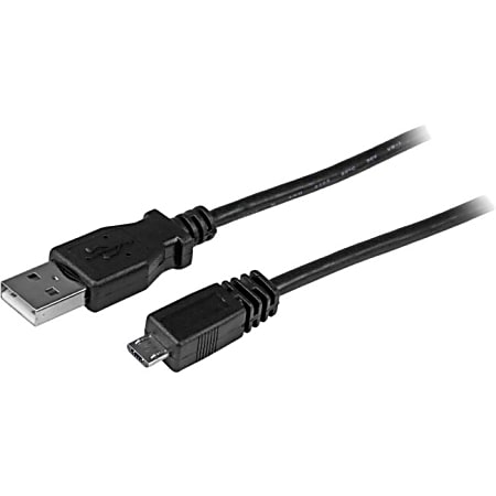 StarTech.com 10 ft Micro USB Cable - A to Micro B - USB cable - USB (M) to Micro-USB Type B (M) - USB 2.0 - 10 ft - black -  - UUSBHAUB10