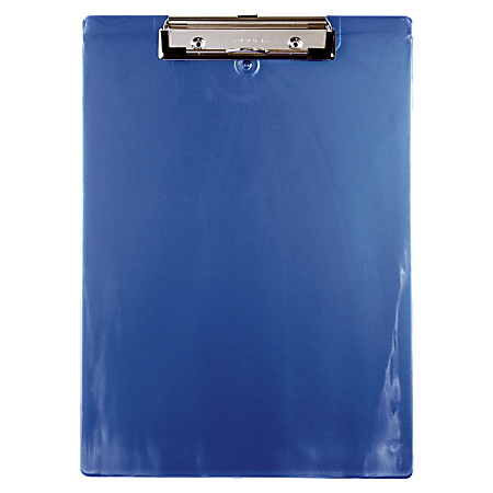 Saunders® 96% Recycled Plastic Clipboard, Letter Size, 12 1/2"H x 9"W x 1/2"D, Ice Blue