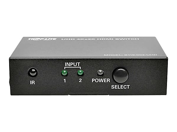 Tripp Lite 2-Port HDMI Switch for Video & Audio 4K x 2K UHD 60 Hz w Remote - Video/audio switch - 2 x HDMI - desktop
