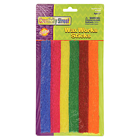 Wax Works Wax Works Hot Colors Sticks Assortment - Art - Recommended For 3 Year - 6"Height x 8"Length - 48 / Pack - Assorted