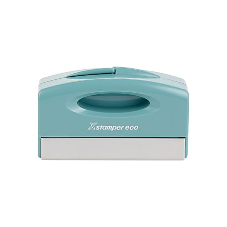 Custom ECO-GREEN Xstamper® Pre-Inked Pocket Stamp, N42, 78% Recycled, 5/8" x 2-3/8" Impression