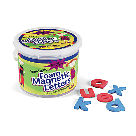 Pacon® Magnetic Letters, Foam, Lowercase, 1 1/2", Red/Blue, Box Of 108