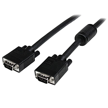 StarTech.com 18in Coax High Resolution VGA Monitor Cable - HD15 M/M - VGA cable - HD-15 (VGA) (M) to HD-15 (VGA) (M) - 1.5 ft - molded - black