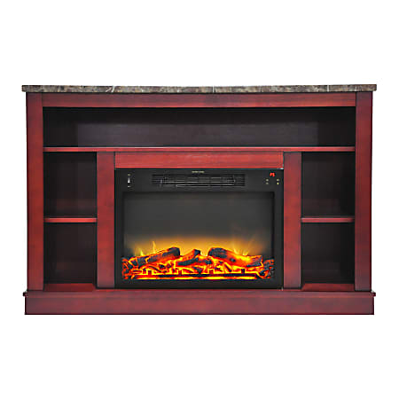 Cambridge® Seville Electric Fireplace With Enhanced Log Insert And Mantel, Cherry