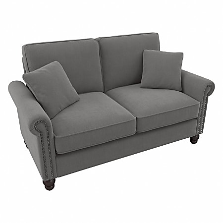Bush® Furniture Coventry 61"W Loveseat, French Gray Herringbone, Standard Delivery