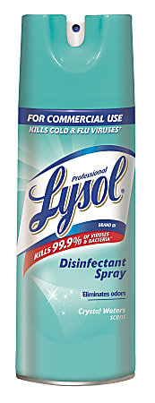 Lysol® Professional Disinfectant Spray, Crystal Waters Scent, 12.5 Oz Bottle