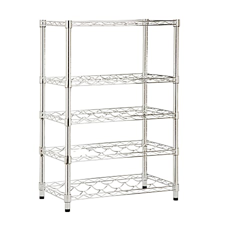 Honey-Can-Do Steel Adjustable Wine Rack, 4-Tiers, Chrome