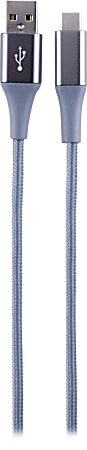 Ativa® USB Type-C To USB Type-A Cable, 6', Gray, 45397