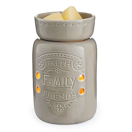 Candle Warmers Etc Midsize Illumination Fragrance Warmers, 6-7/16" x 4-5/8", Faith Family Friends, Pack Of 6 Warmers
