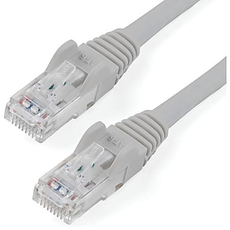 StarTech.com 7ft CAT6 Ethernet Cable - Gray Snagless Gigabit CAT 6 Wire - 7ft Gray CAT6 up to 160ft - 650MHz - 7 foot UL ETL verified Snagless UTP RJ45 patch/network cord