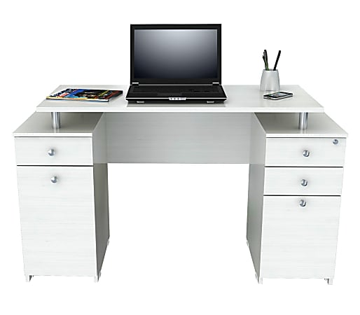 Inval Laura 50 W Standard Computer Desk Washed Oak - Office Depot