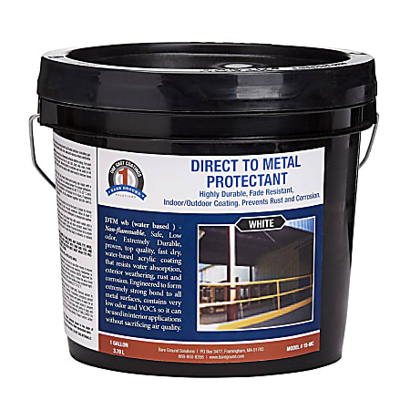 Bare Ground Solutions 1 Shot Direct To Metal Protectant Paint, 128 Oz, White