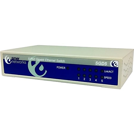 Amer SGD5 - Switch - unmanaged - 5 x 10/100/1000 - desktop