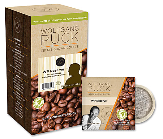 Wolfgang Puck® Chef's Reserve™ Colombian Single-Serve Coffee Pods, Carton Of 18