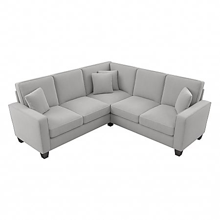 Bush® Furniture Stockton 87"W L-Shaped Sectional Couch, Light Gray, Standard Delivery