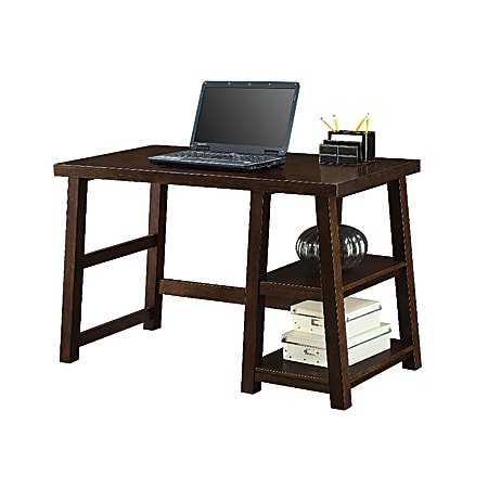 Whalen Triton 48"W Computer Desk With Shelves, Walnut