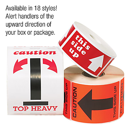 Tape Logic® Preprinted Shipping Labels, DL1930, Arrow, 2 Up Arrows Over  Bar, 3