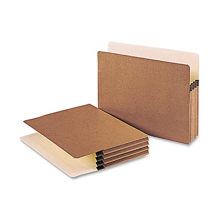 Smead® Redrope File Pockets, Letter Size, 3 1/2" Expansion, 30% Recycled, Redrope, Box Of 50