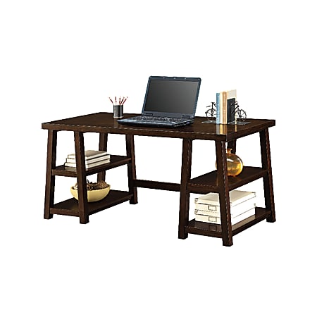 Whalen® Triton Double Pedestal Desk, Walnut