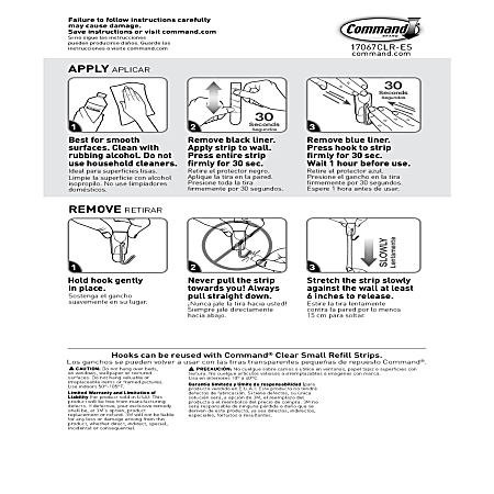 Command Small Clear Utensil Hooks 3 Command Hooks 4 Command Strips