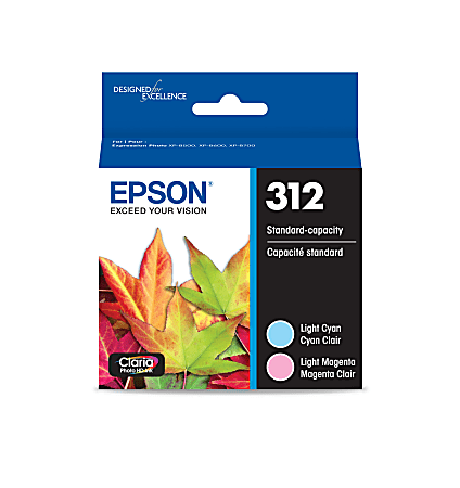 Epson® 312 Claria® Cyan, Magenta, Yellow Ink Cartridges, Pack Of 3, T312922-S