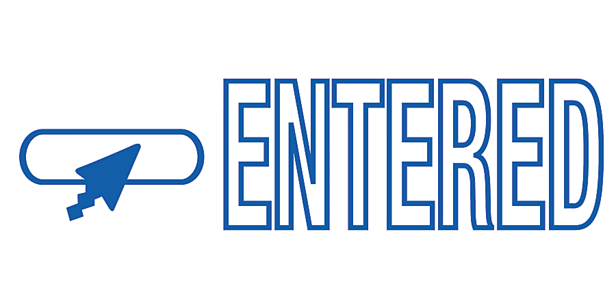 ACCU STAMP2 Entered Stamp Shutter Pre Inked One Color ENTERED ...