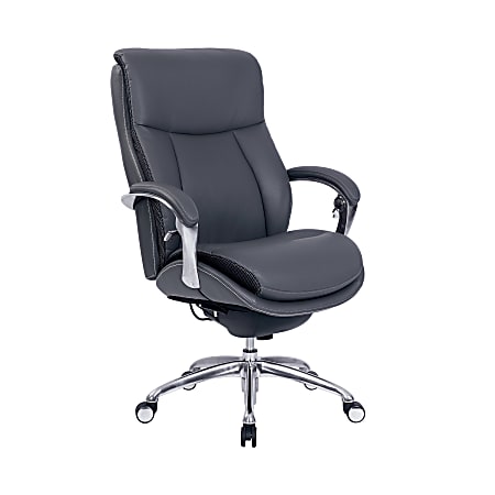 Serta® iComfort i5000 Big & Tall Ergonomic Bonded Leather Executive Chair, Slate/Silver