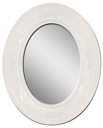 PTM Images Framed Mirror, Villa I, 22 1/8"H x 18 1/8"W, White