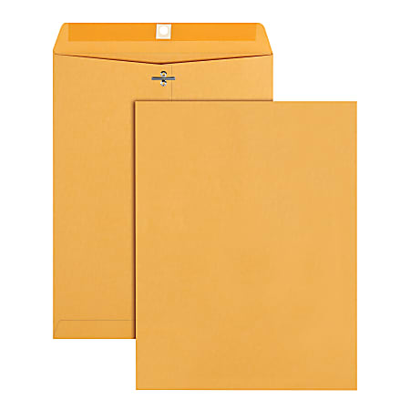 Office Depot® Brand Manila Envelopes, 9-1/2" x 12-1/2", Clasp Closure, Brown Kraft, Box Of 100