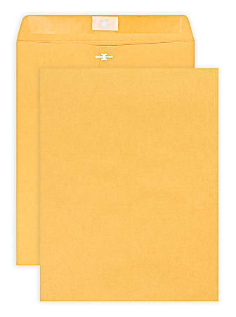 Office Depot® Brand Manila Envelopes, 10" x 13", Clasp Closure, Brown Kraft, Box Of 25