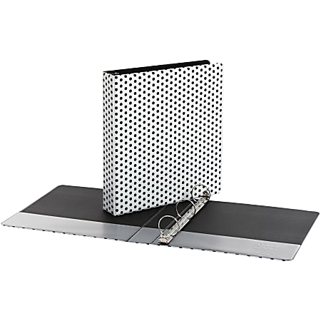 Oxford Back-mounted Round Ring Binder, 1 1/2" Ring, Black