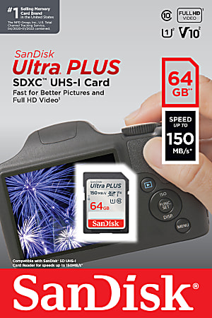 SanDisk Ultra® PLUS SDXC™ UHS-I Card, 64GB