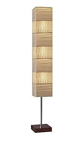 Adesso® Sahara Tall Floorchiere, 72"H, Natural Shade/Walnut Base