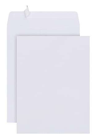 Office Depot® Brand Catalog Envelopes, 9" x 12", Clean Seal, 30% Recycled, White, Box Of 100