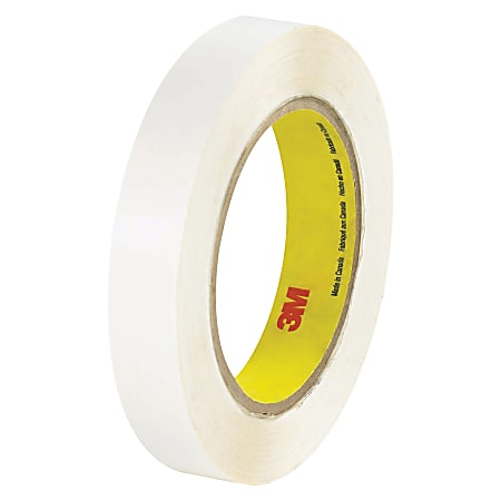 3M™ 444 Double-Sided Film Tape, 3" Core, 0.75" x 36 Yd., Clear, Case Of 6