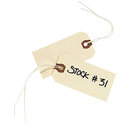 Avery® Manila "G" Shipping Tags - 3.75" Length x 1.87" Width - Rectangular - String Fastener - 1000 / Box - Manila