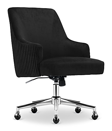 Serta&reg; Scarlett Ergonomic Fabric Mid-Back Home Office Chair, Black