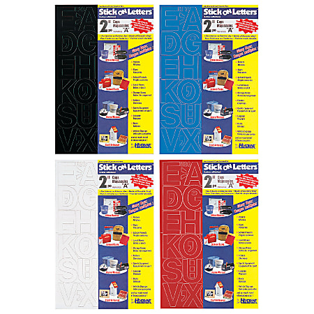 Stick-On Vinyl Indicators, Letters And Numbers, Helvetica, Black, 2"