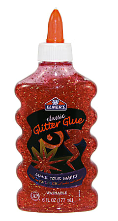 Elmer's® Liquid Glitter Glue, 6 Oz, Red
