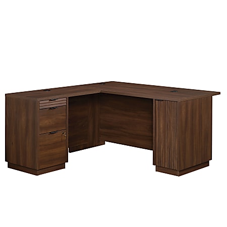 L shaped commercial sales desk