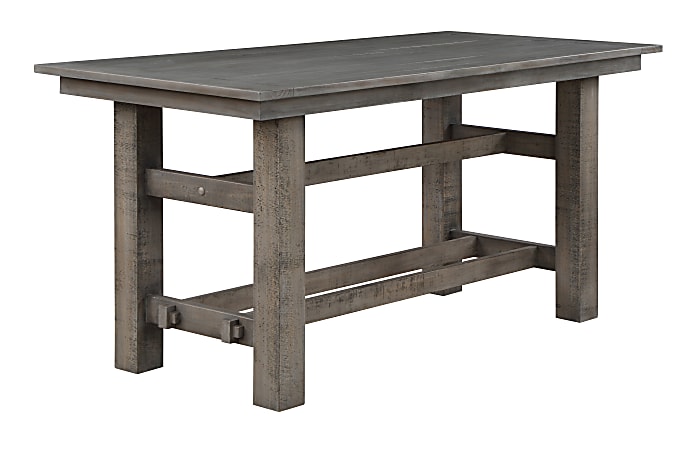 Coast to Coast Ferrand Classic Solid Wood Counter Height Dining Table, 37”H x 73"W x 37"D, Keystone Gray
