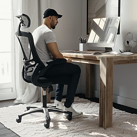 Ergonomic Executive Office Chair with High Back Flip-Up Armrests