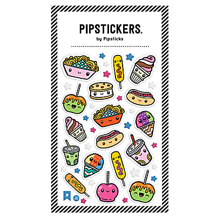 Pipsticks Puffy Stickers, 4" x 6", Carnival Treats Glitter